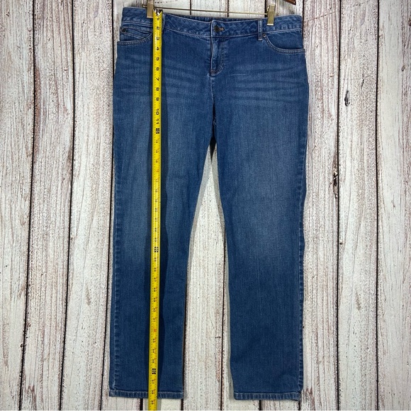 J Jill Jeans Womens 14P Blue Slim Leg Petite Mid Rise Stretch Denim Pants - Picture 5 of 11